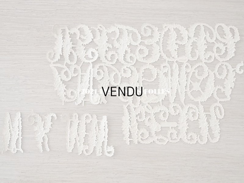 画像4: 1900年代 アンティーク ダイカットクロモ 薔薇&菫&鈴蘭&勿忘草のアルファベットのセット 24ピースのセット