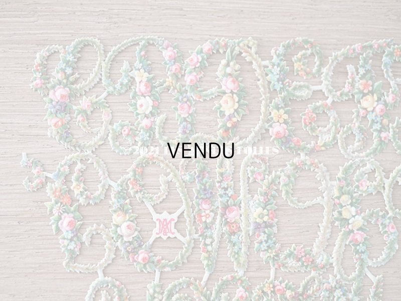 画像5: 1900年代 アンティーク ダイカットクロモ 薔薇&菫&鈴蘭&勿忘草のアルファベットのセット 24ピースのセット