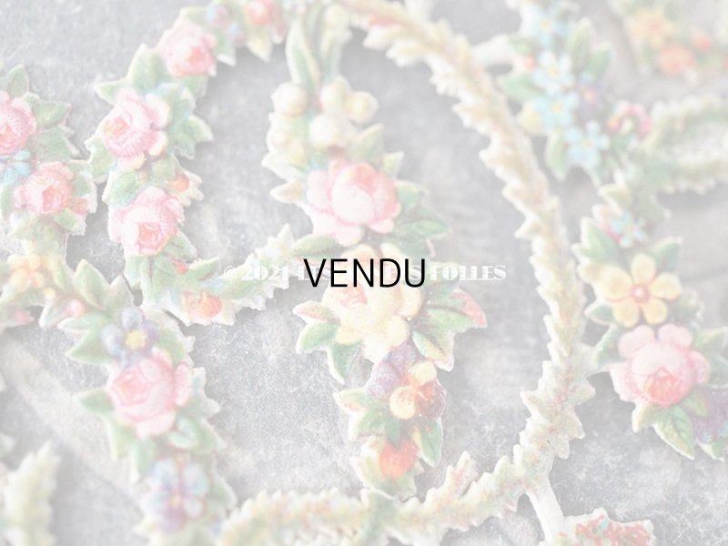 画像10: 1900年代 アンティーク ダイカットクロモ 薔薇&菫&鈴蘭&勿忘草のアルファベットのセット 24ピースのセット