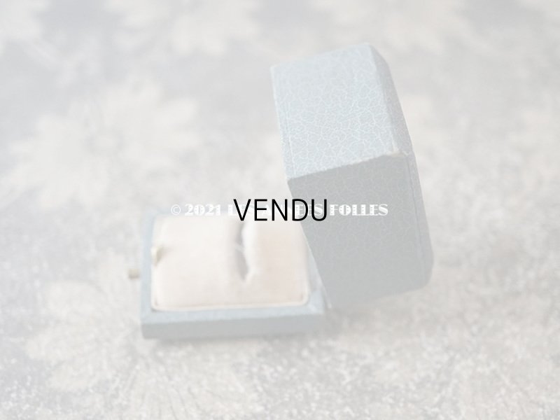 画像5: 1900年代 アンティーク  リングボックス　金彩入り　グレイッシュブルー ジュエリーボックス