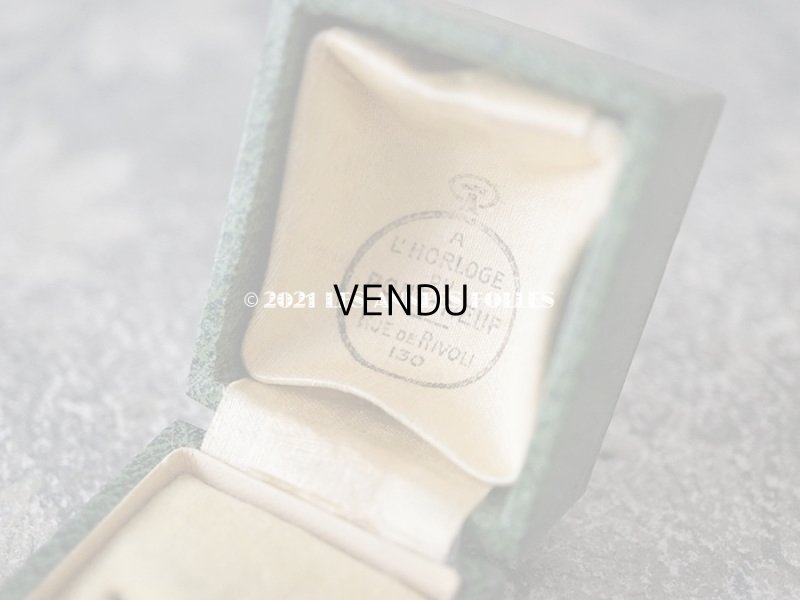 画像7: 1900年代 アンティーク  リングボックス　金彩入り グリーン ジュエリーボックス