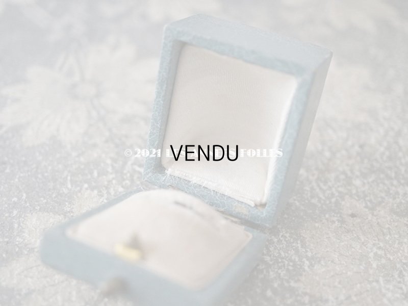 画像8: 1900年代 アンティーク  リングボックス　金彩入り　グレイッシュブルー ジュエリーボックス