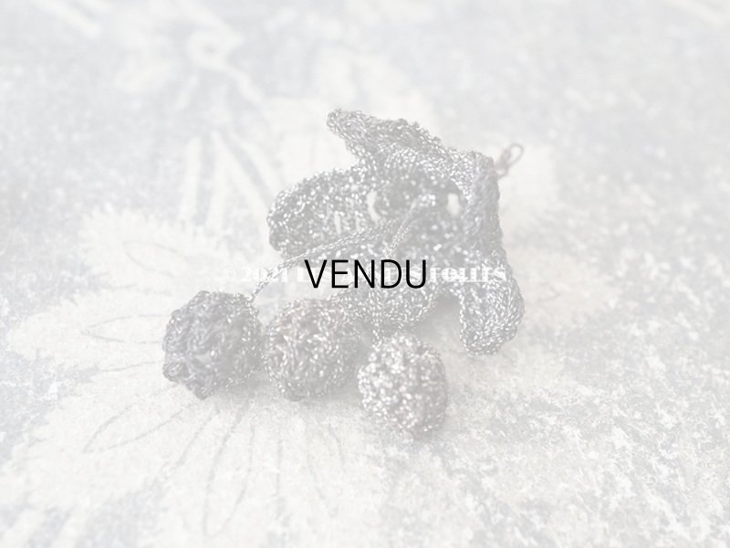 画像4: 1920年代 アンティーク  小さなタッセル メタル糸 3ピースのセット シルバー&ゴールド