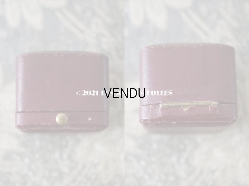 画像3: 1900年代 アンティーク  本革製 リングボックス 金彩入り グリーン ジュエリーボックス