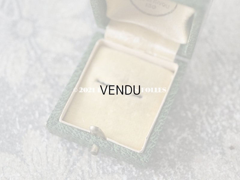 画像6: 1900年代 アンティーク  リングボックス　金彩入り グリーン ジュエリーボックス