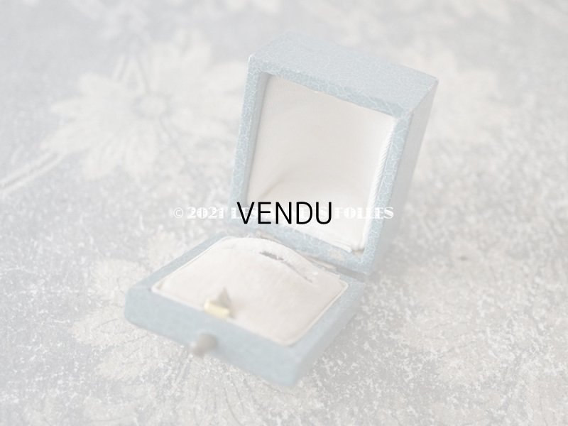 画像7: 1900年代 アンティーク  リングボックス　金彩入り　グレイッシュブルー ジュエリーボックス