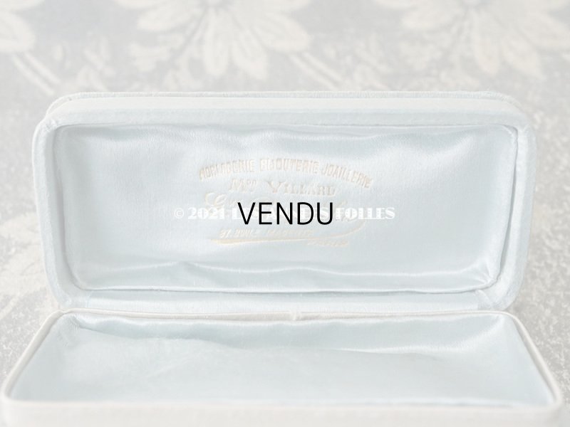 画像10: 1900年代 アンティーク  シルクサテンのジュエリーボックス  パウダーブルー