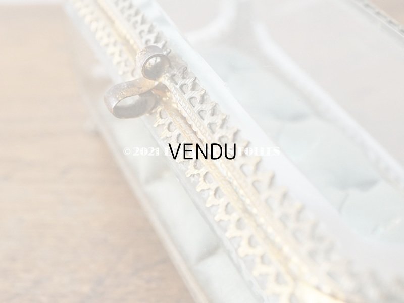 画像14: 19世紀 アンティーク ジュエリーボックス シルク製クッション 淡いブルー