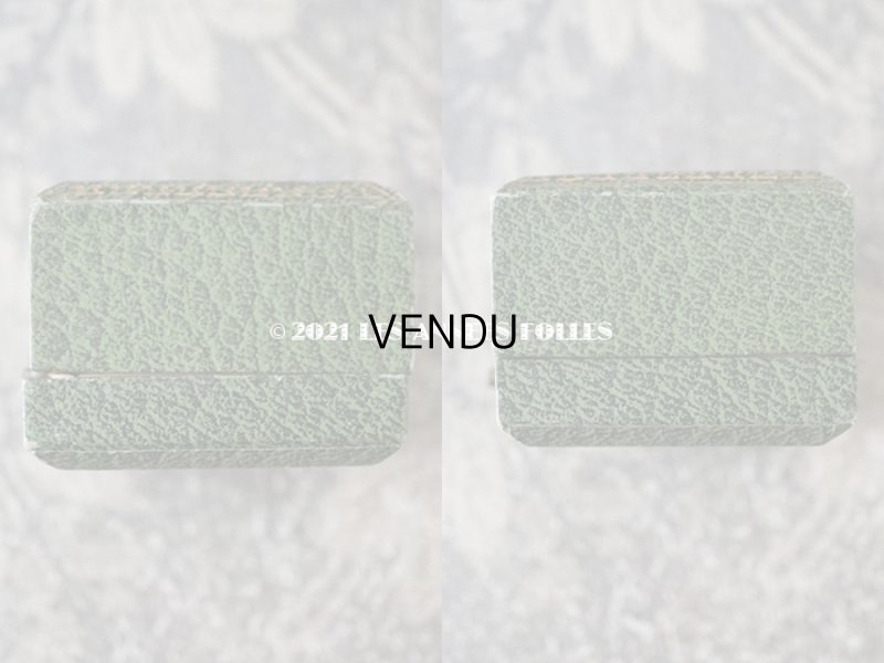 画像4: 1900年代 アンティーク  リングボックス　金彩入り グリーン ジュエリーボックス