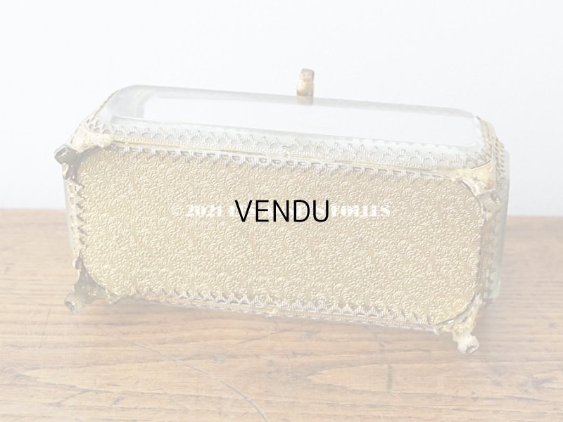 画像6: 19世紀 アンティーク ジュエリーボックス シルク製クッション 淡いブルー