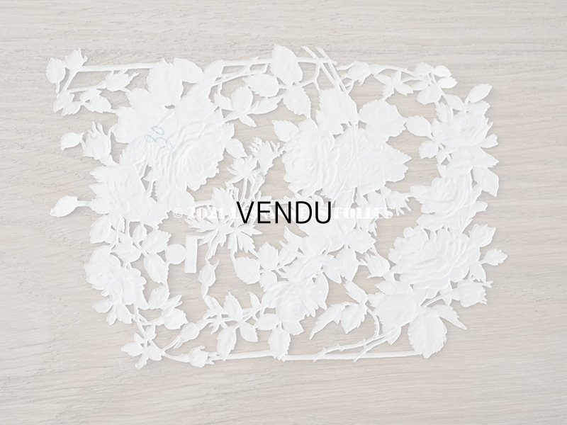 画像7: 1900年代 アンティーク ダイカットクロモ　薔薇のガーランド