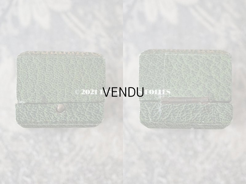 画像3: 1900年代 アンティーク  リングボックス　金彩入り グリーン ジュエリーボックス