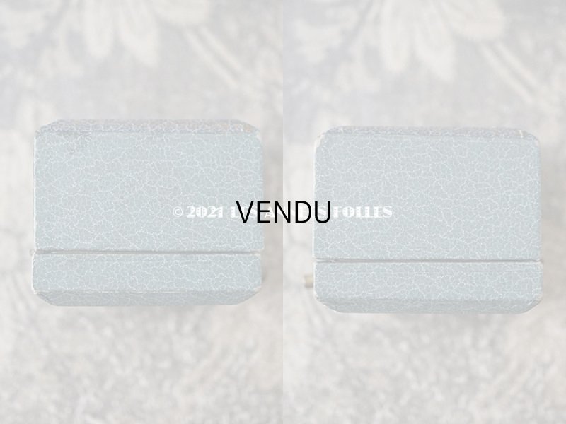 画像4: 1900年代 アンティーク  リングボックス　金彩入り　グレイッシュブルー ジュエリーボックス