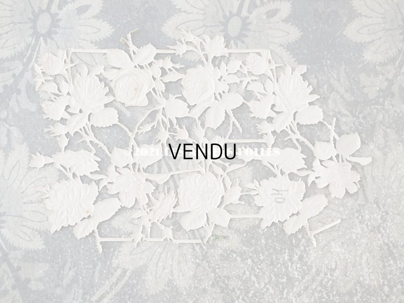 画像7: 1900年代 アンティーク ダイカットクロモ 薔薇