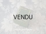 1900年代 アンティーク  リングボックス　金彩入り グリーン ジュエリーボックス