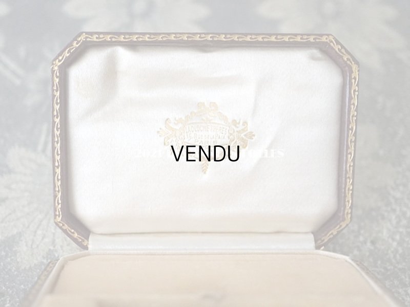 画像8: 1900年代 アンティーク ジュエリーボックス 金彩入り チョコレートブラウン