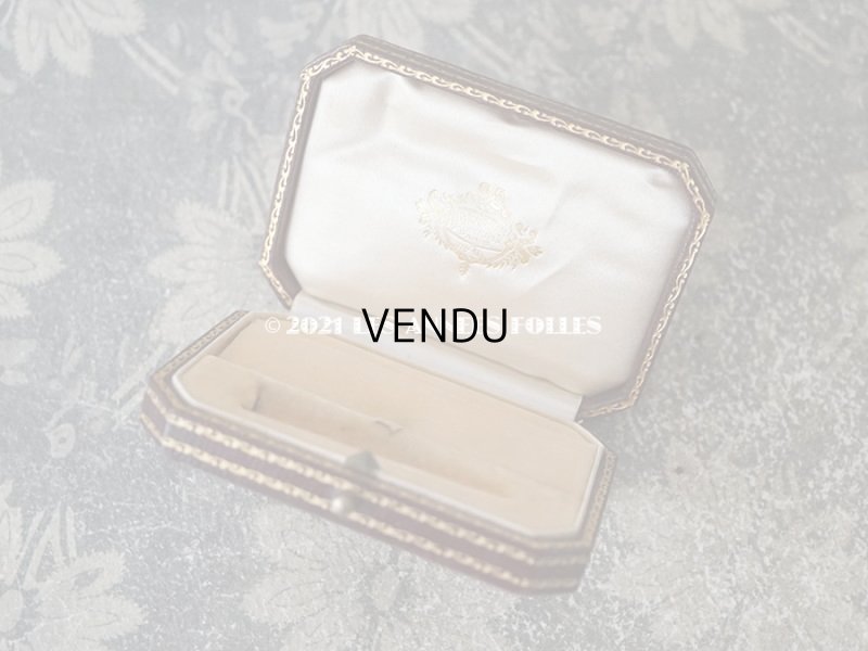 画像7: 1900年代 アンティーク ジュエリーボックス 金彩入り チョコレートブラウン