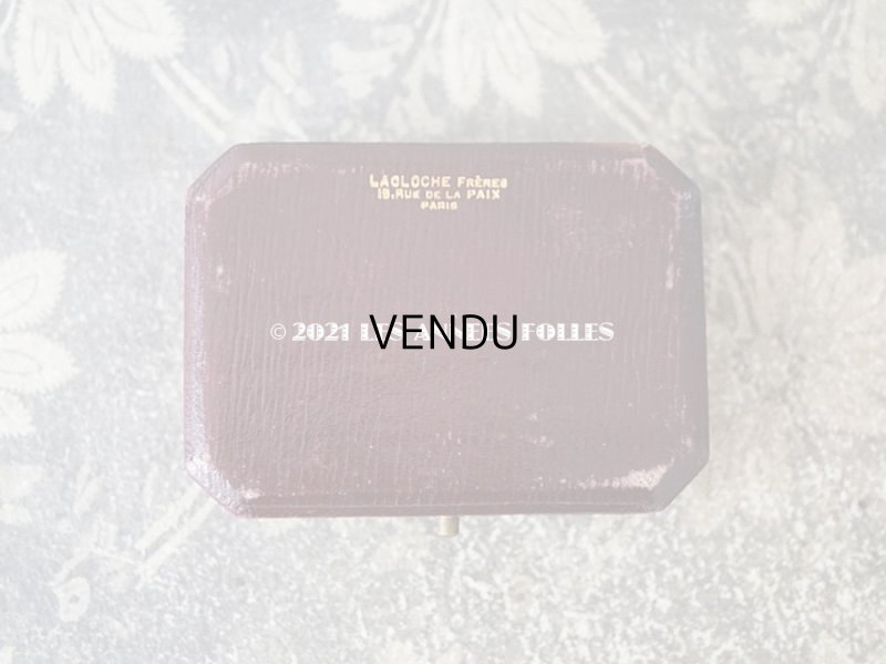 画像3: 1900年代 アンティーク ジュエリーボックス 金彩入り チョコレートブラウン