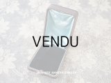19世紀末 アンティーク  本革製 ジュエリーボックス　金彩入り ブローチ＆ピアス用 ダークブラウン 