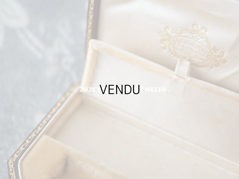 画像13: 1900年代 アンティーク ジュエリーボックス 金彩入り チョコレートブラウン