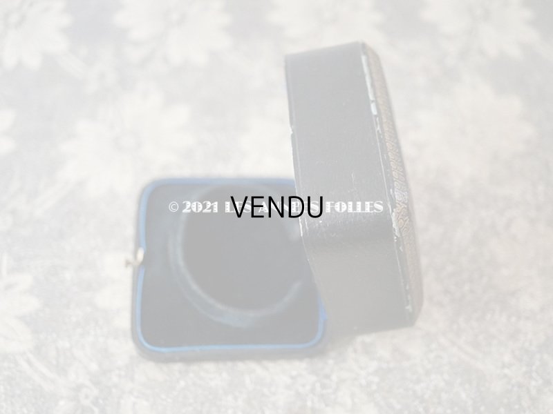 画像7: 19世紀末 アンティーク 本革製 ブレスレット用 ジュエリーボックス 金彩入り 黒