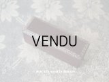 アンティーク　ピンブローチ用 ジュエリーボックス 金彩入り チョコレートブラウン