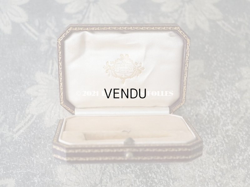 画像6: 1900年代 アンティーク ジュエリーボックス 金彩入り チョコレートブラウン