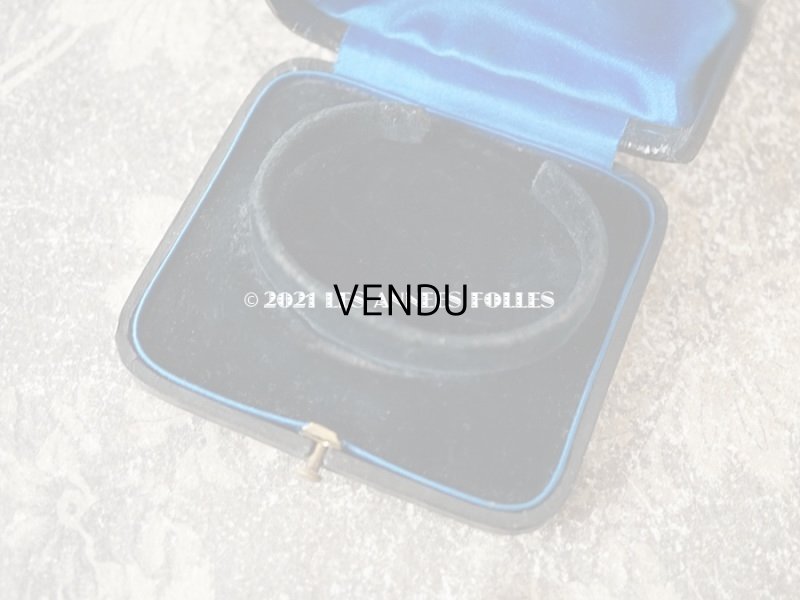 画像8: 19世紀末 アンティーク 本革製 ブレスレット用 ジュエリーボックス 金彩入り 黒