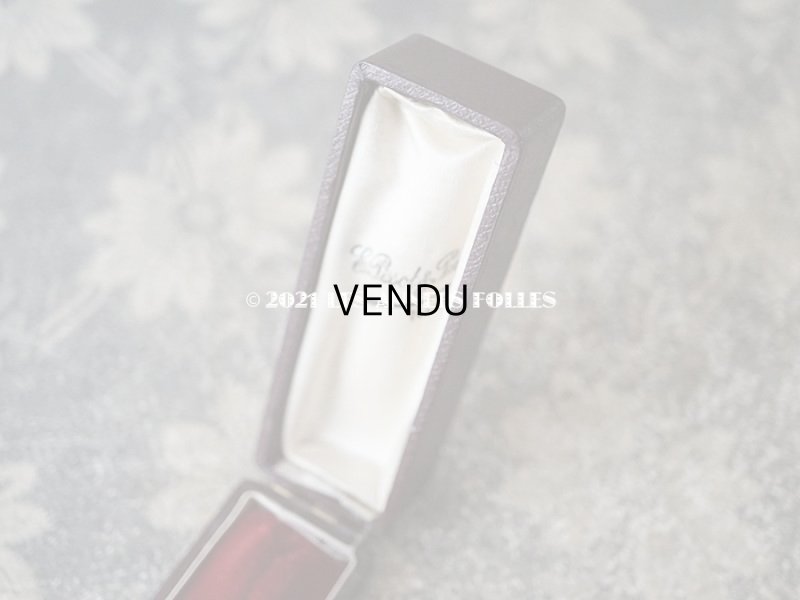 画像3: アンティーク ピンブローチ用 ジュエリーボックス 金彩入り チョコレートブラウン