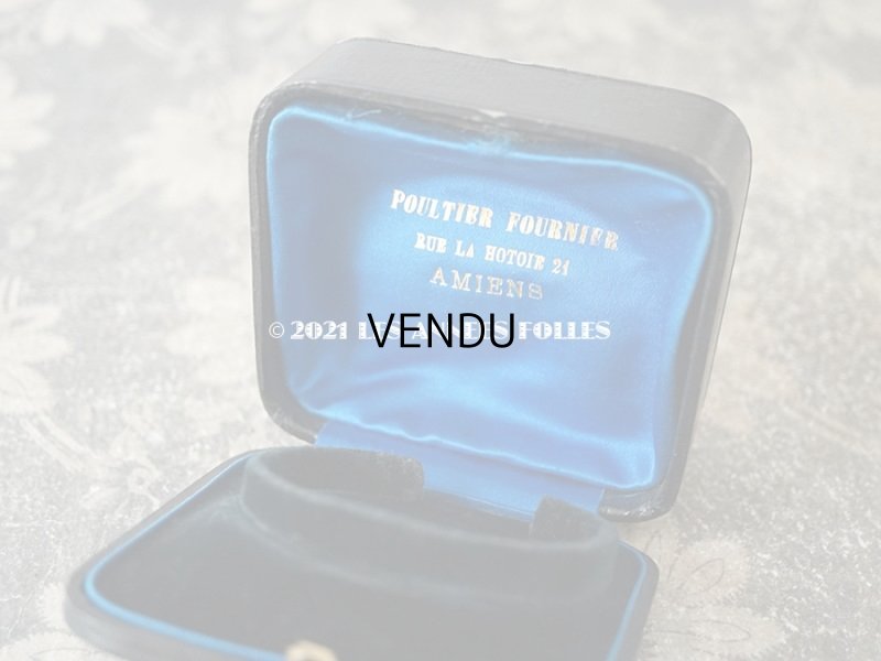 画像9: 19世紀末 アンティーク 本革製 ブレスレット用 ジュエリーボックス 金彩入り 黒