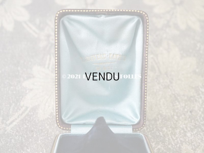 画像5: 19世紀末 アンティーク  本革製 ジュエリーボックス 金彩入り ブローチ&ピアス用 ダークブラウン