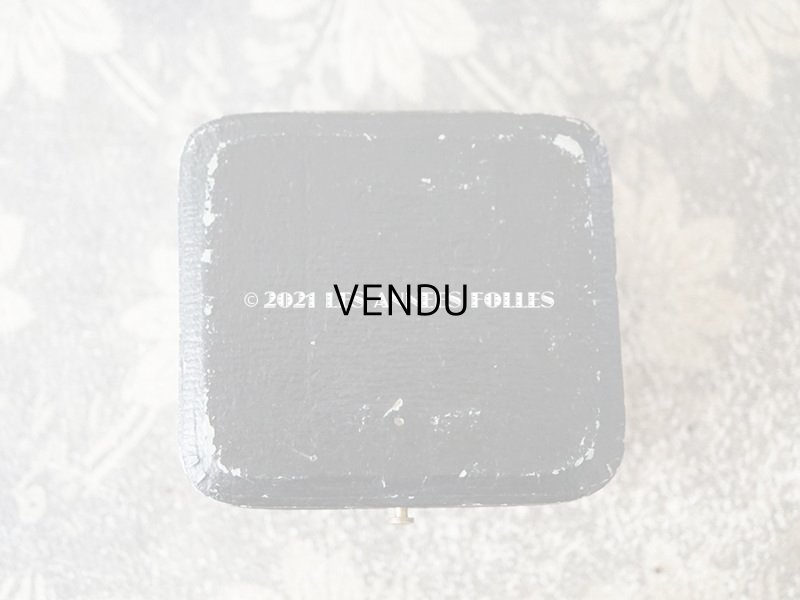 画像4: 19世紀末 アンティーク 本革製 ブレスレット用 ジュエリーボックス 金彩入り 黒