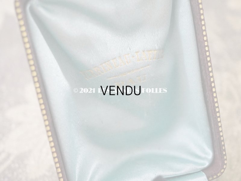 画像7: 19世紀末 アンティーク  本革製 ジュエリーボックス 金彩入り ブローチ&ピアス用 ダークブラウン