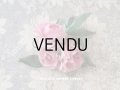 アンティーク 小さな薔薇の布花 