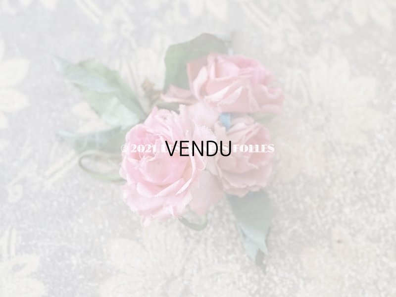 画像3: アンティーク 小さな薔薇の布花 