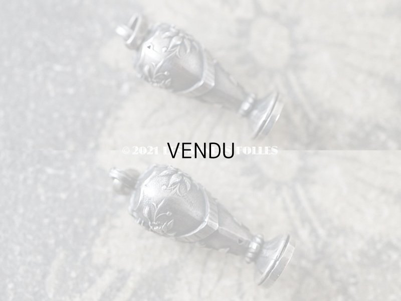 画像3: アンティーク シルバー製 とても小さなシーリングスタンプ 花模様 イニシャル入り 1.2×2.5cm