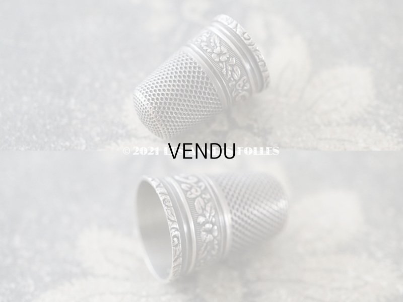 画像16: アンティーク シルバー製 鈴蘭の裁縫道具セット