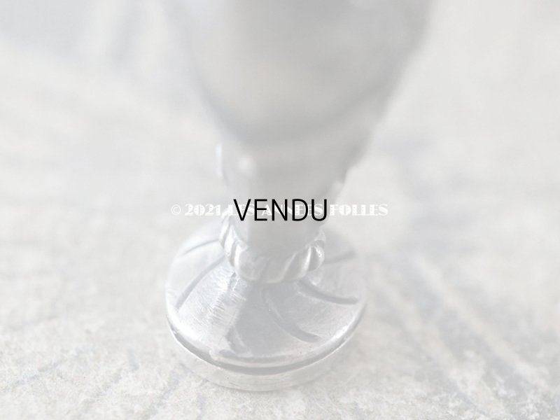 画像5: アンティーク シルバー製 とても小さなシーリングスタンプ 花模様 イニシャル入り 1.2×2.5cm