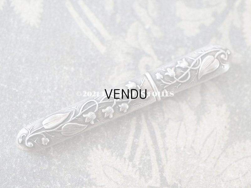 画像4: アンティーク シルバー製 鈴蘭の裁縫道具セット