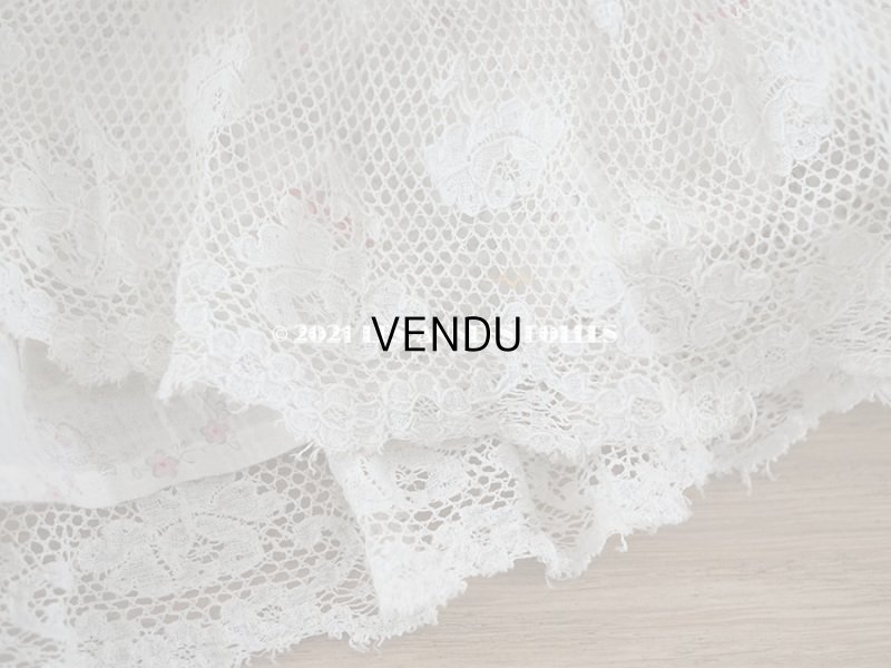 画像15: 1900年代 アンティーク 小さな薔薇模様　コットンオーガンジーのペチコート ドールドレス用生地