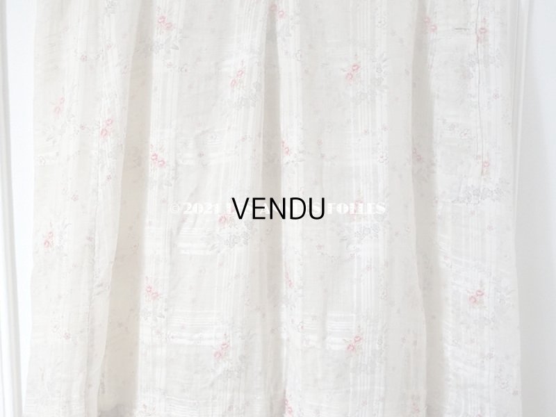 画像4: 1900年代 アンティーク 小さな薔薇模様　コットンオーガンジーのペチコート ドールドレス用生地