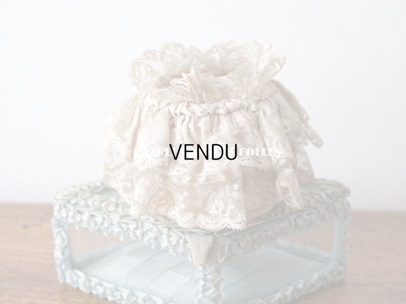 画像3: アンティーク   パウダーピンクのシルク　＆　レース 結婚式のオモニエール