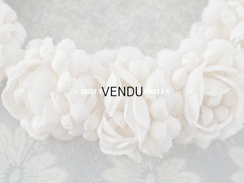 画像6: 新品同様 1900年代 アンティーク シルクサテン&コットン 薔薇の布花のヘッドリース ティアラ