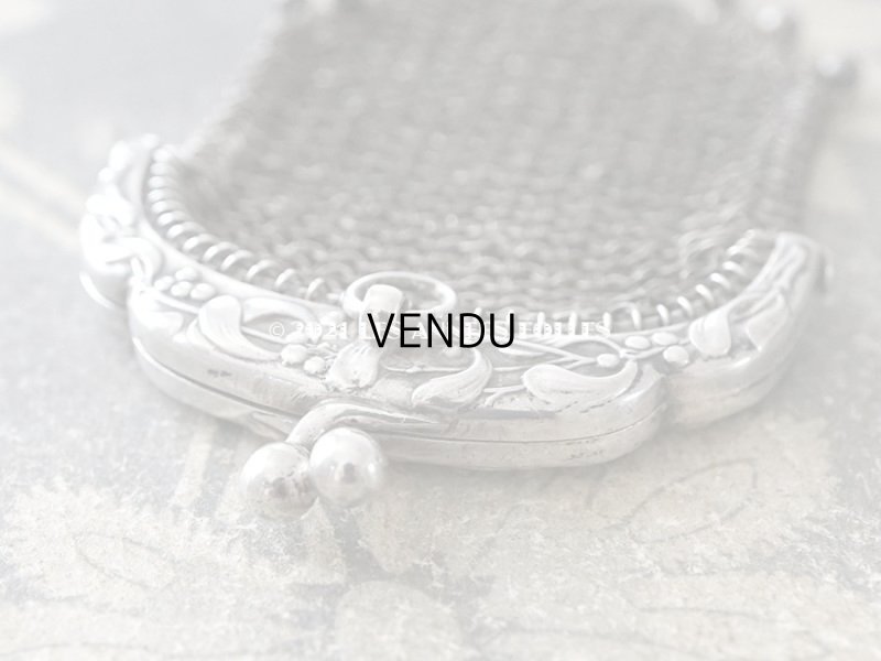 画像8: 1900年代 アンティーク シルバー製 ヤドリギ メタルメッシュのコインケース  コインパース