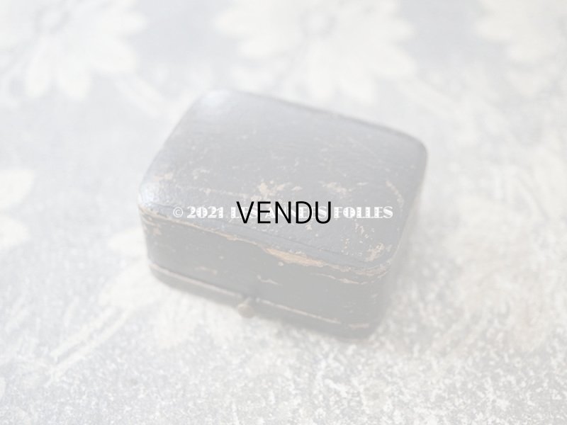 画像5: 19世紀末 アンティーク 本革製 ピアス用 ジュエリーボックス  黒