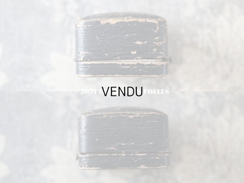 画像9: 19世紀末 アンティーク 本革製 ピアス用 ジュエリーボックス  黒