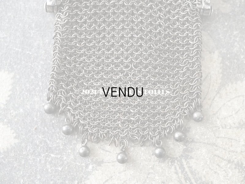 画像6: 1900年代 アンティーク シルバー製 ヤドリギ メタルメッシュのコインケース  コインパース