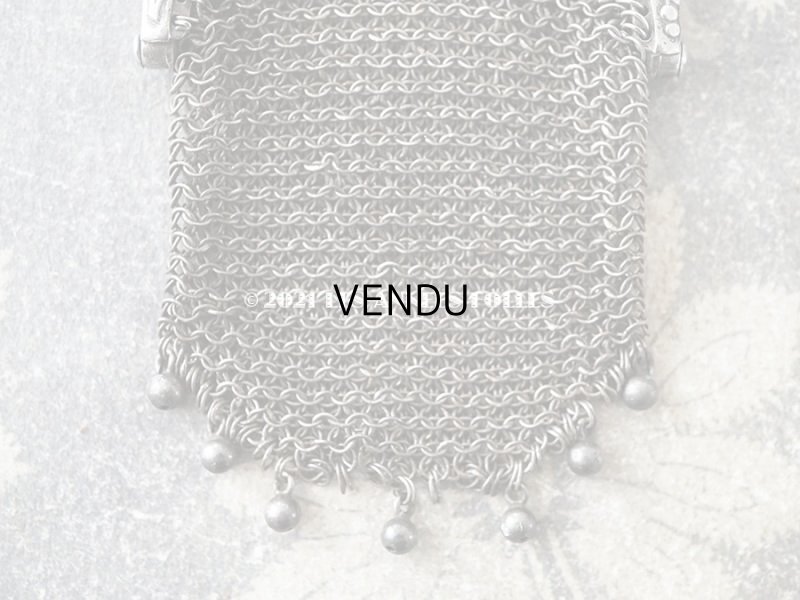 画像4: 1900年代 アンティーク シルバー製 ヤドリギ メタルメッシュのコインケース  コインパース