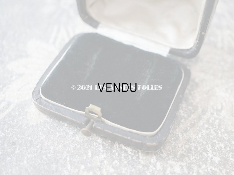 画像4: 19世紀末 アンティーク 本革製 ピアス用 ジュエリーボックス  黒