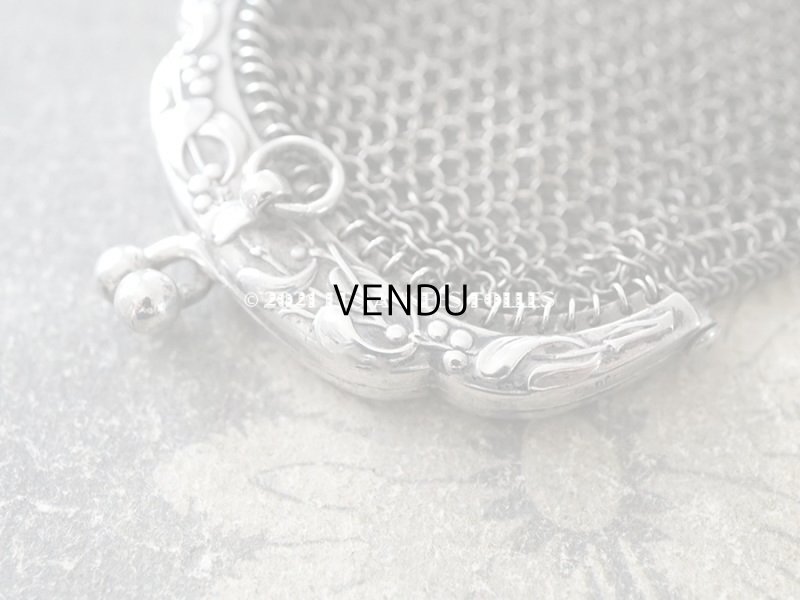 画像9: 1900年代 アンティーク シルバー製 ヤドリギ メタルメッシュのコインケース  コインパース